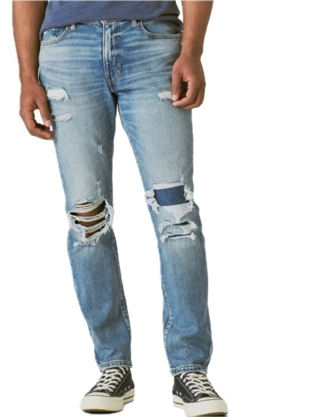 NWT Lucky Brand 🍀 411 Athletic Ripped Tapered Jeans Stretch 29 x 32 $129 New
